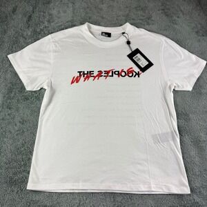 The Kooples White "What"‎ Graphic Print Cotton Jersey T Shirt Size Medium